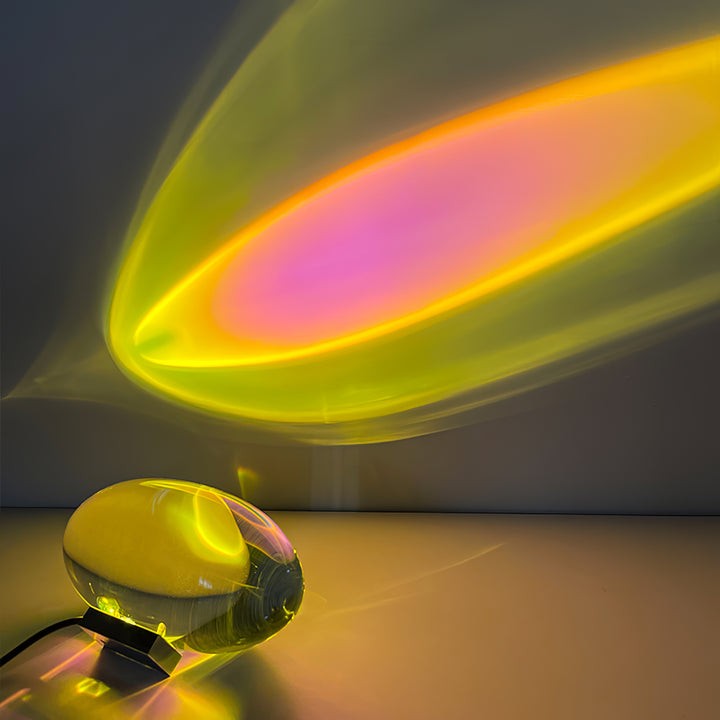 Oval Glass LED Table Lamp for Ambient Home Lighting