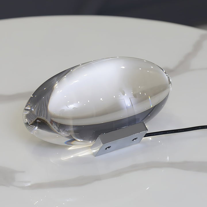 Oval Glass LED Table Lamp for Ambient Home Lighting