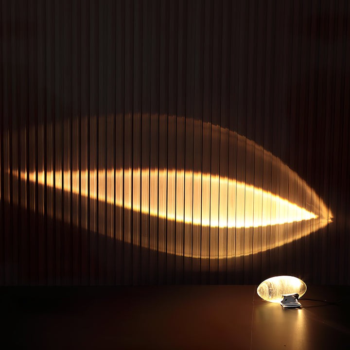 Oval Glass LED Table Lamp for Ambient Home Lighting