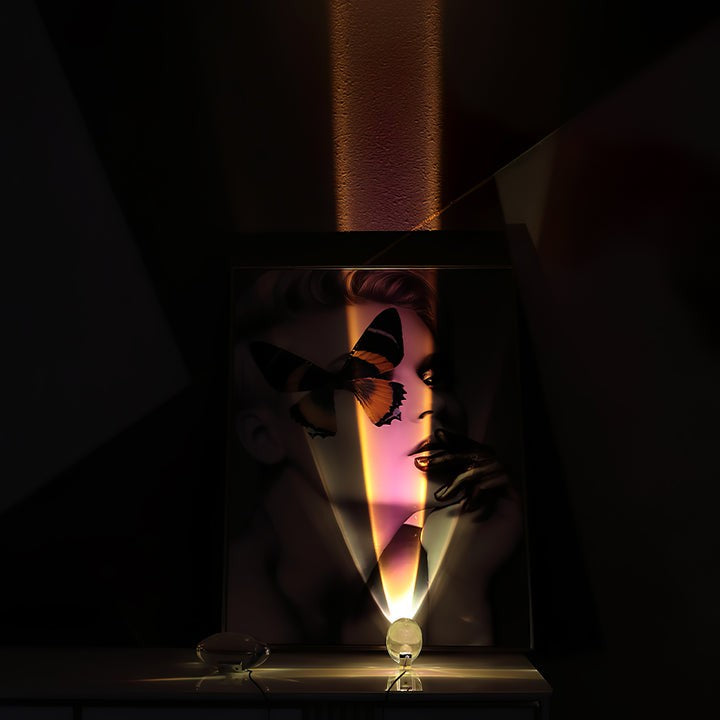 Oval Glass LED Table Lamp for Ambient Home Lighting