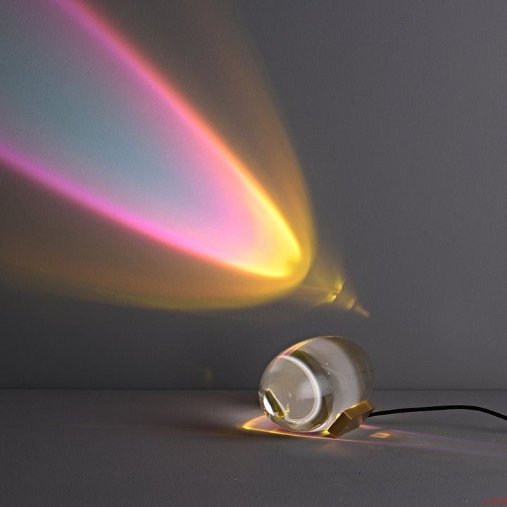 Oval Glass LED Table Lamp for Ambient Home Lighting