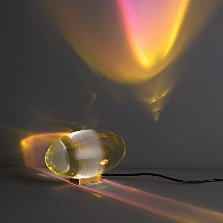 Oval Glass LED Table Lamp for Ambient Home Lighting