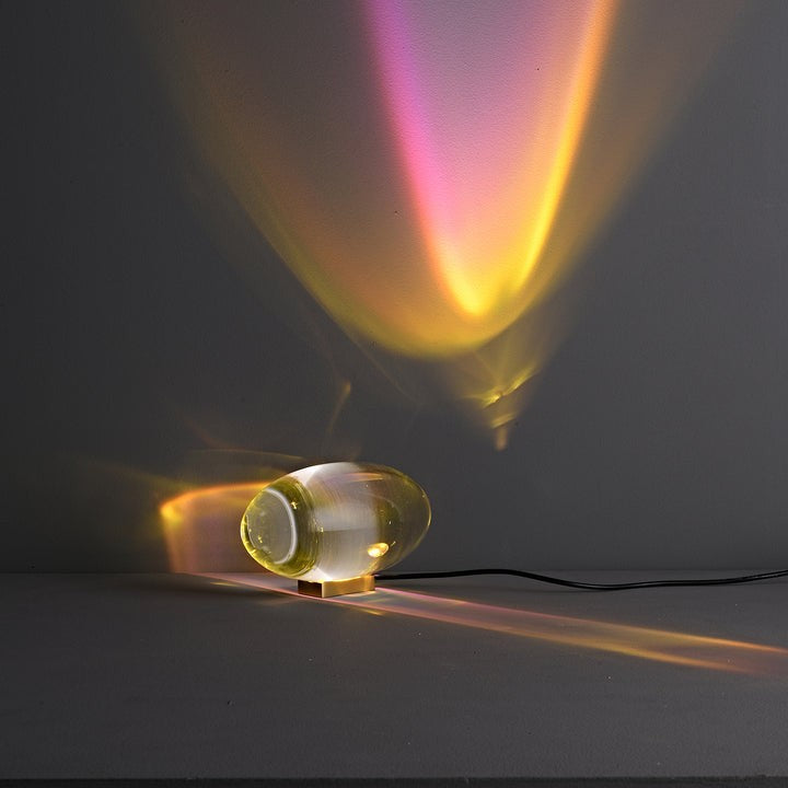 Oval Glass LED Table Lamp for Ambient Home Lighting