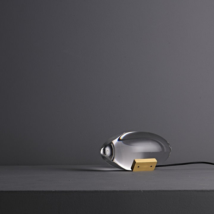 Oval Glass LED Table Lamp for Ambient Home Lighting