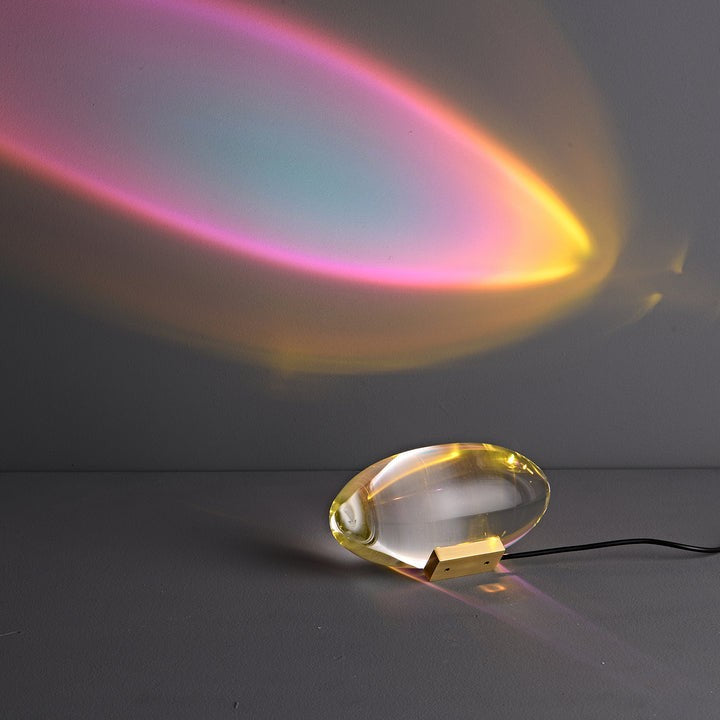 Oval Glass LED Table Lamp for Ambient Home Lighting