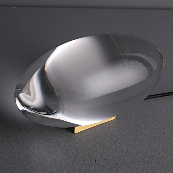 Oval Glass LED Table Lamp for Ambient Home Lighting