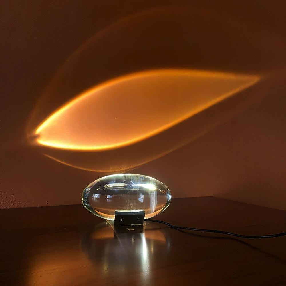 Oval Glass LED Table Lamp for Ambient Home Lighting