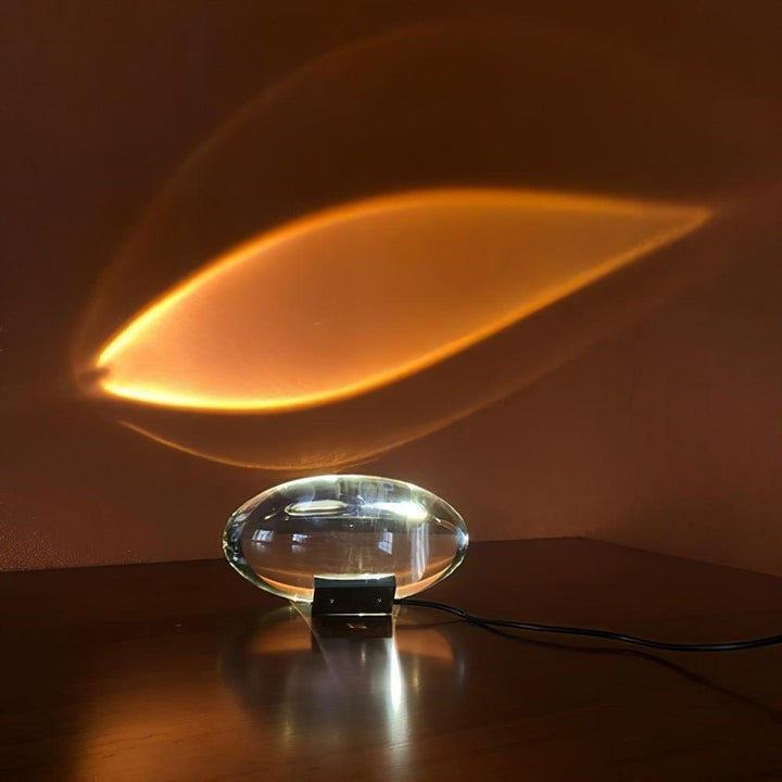 Oval Glass LED Table Lamp for Ambient Home Lighting