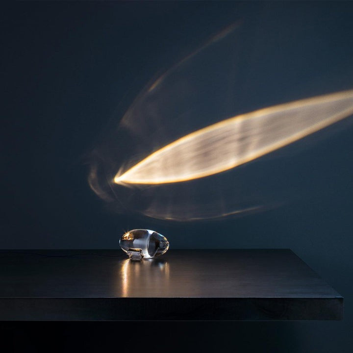 Oval Glass LED Table Lamp for Ambient Home Lighting