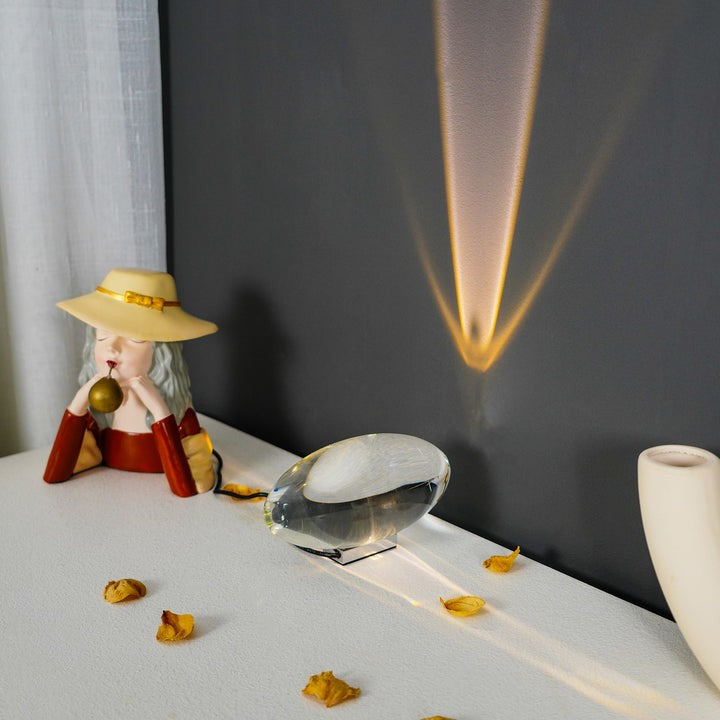 Oval Glass LED Table Lamp for Ambient Home Lighting