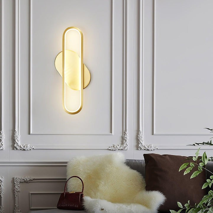 Oval LED Wall Sconce with 4-Way Ambient Lighting
