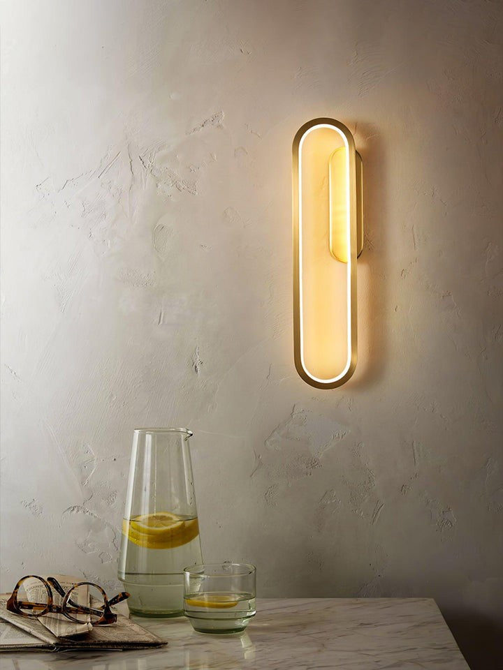 Oval LED Wall Sconce with 4-Way Ambient Lighting