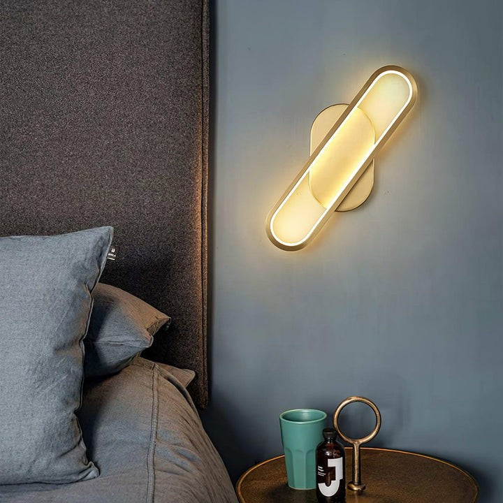 Oval LED Wall Sconce with 4-Way Ambient Lighting