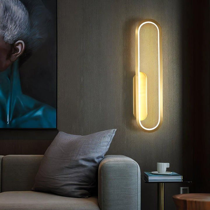 Oval LED Wall Sconce with 4-Way Ambient Lighting