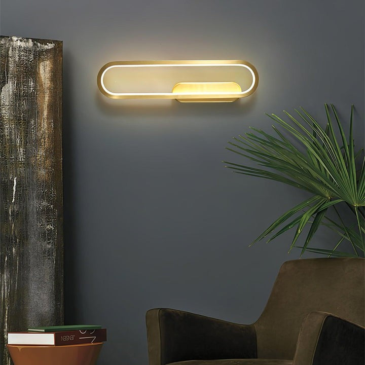 Oval LED Wall Sconce with 4-Way Ambient Lighting