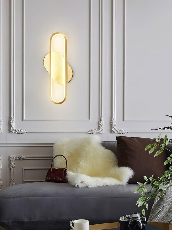 Oval LED Wall Sconce with 4-Way Ambient Lighting