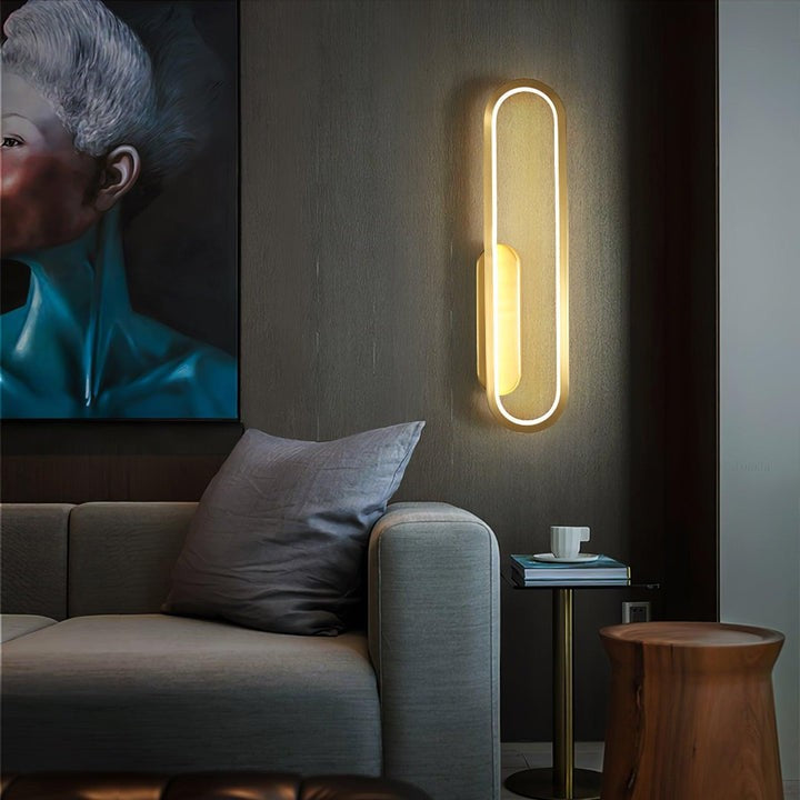 Oval LED Wall Sconce with 4-Way Ambient Lighting