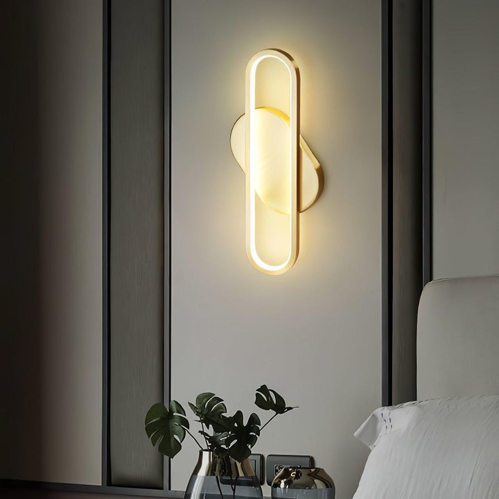 Oval LED Wall Sconce with 4-Way Ambient Lighting