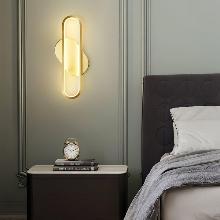 Oval LED Wall Sconce with 4-Way Ambient Lighting