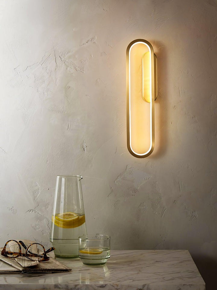 Oval LED Wall Sconce with 4-Way Ambient Lighting