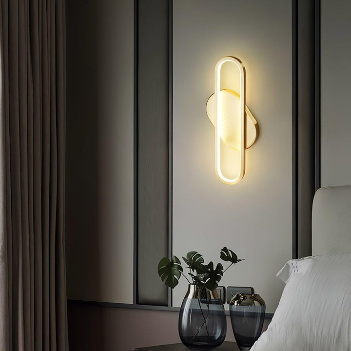 Oval LED Wall Sconce with 4-Way Ambient Lighting
