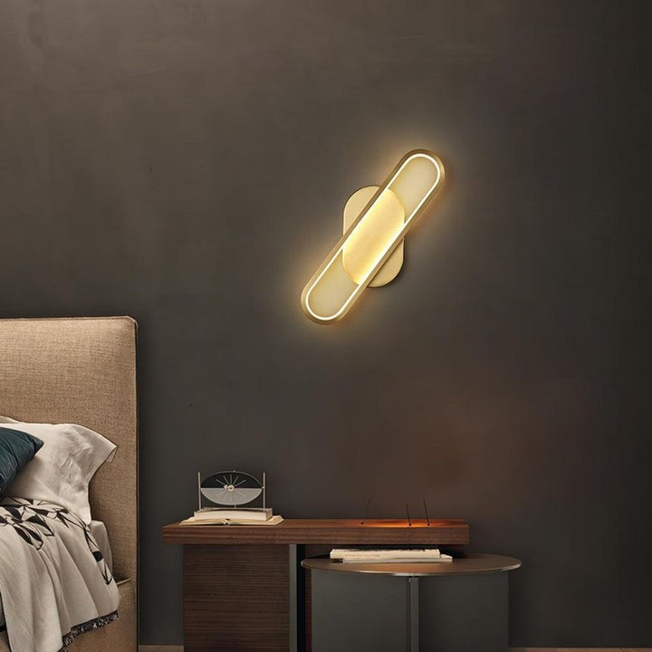 Oval LED Wall Sconce with 4-Way Ambient Lighting