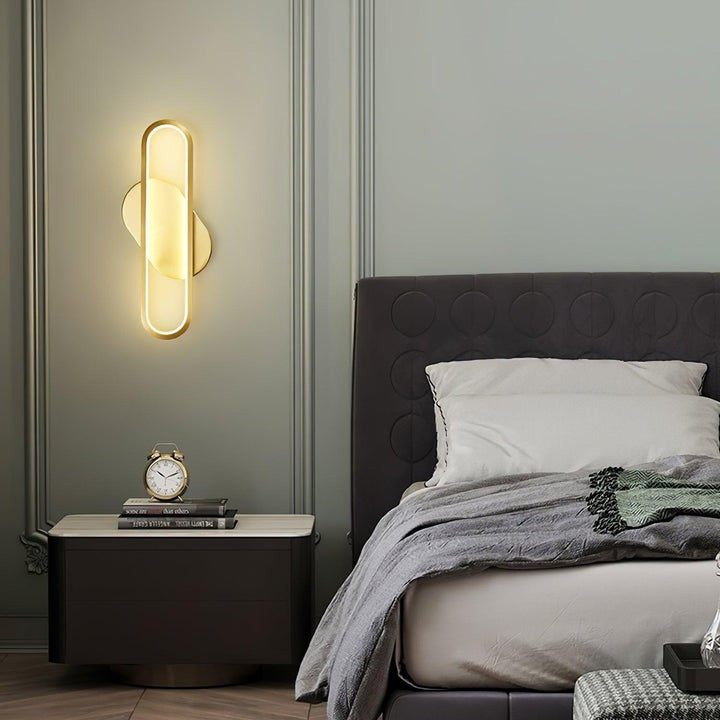 Oval LED Wall Sconce with 4-Way Ambient Lighting