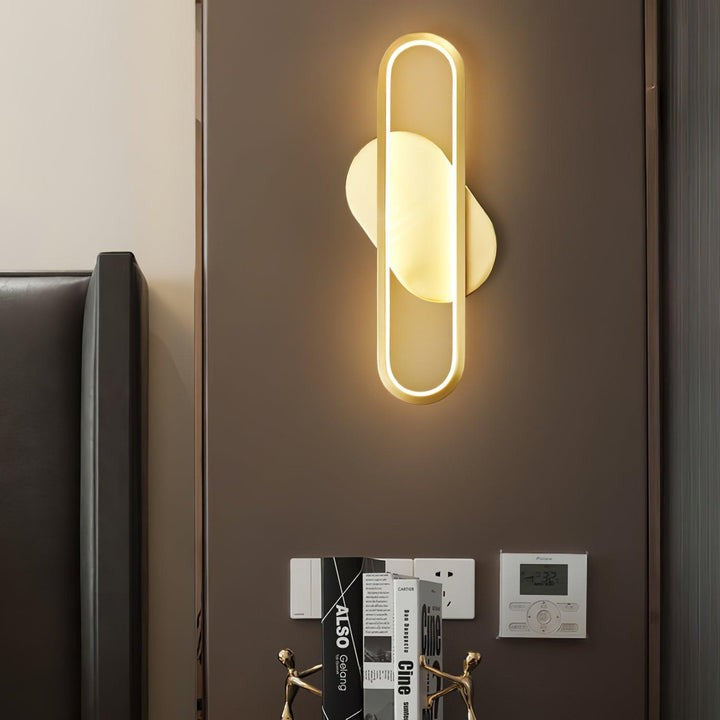 Oval LED Wall Sconce with 4-Way Ambient Lighting