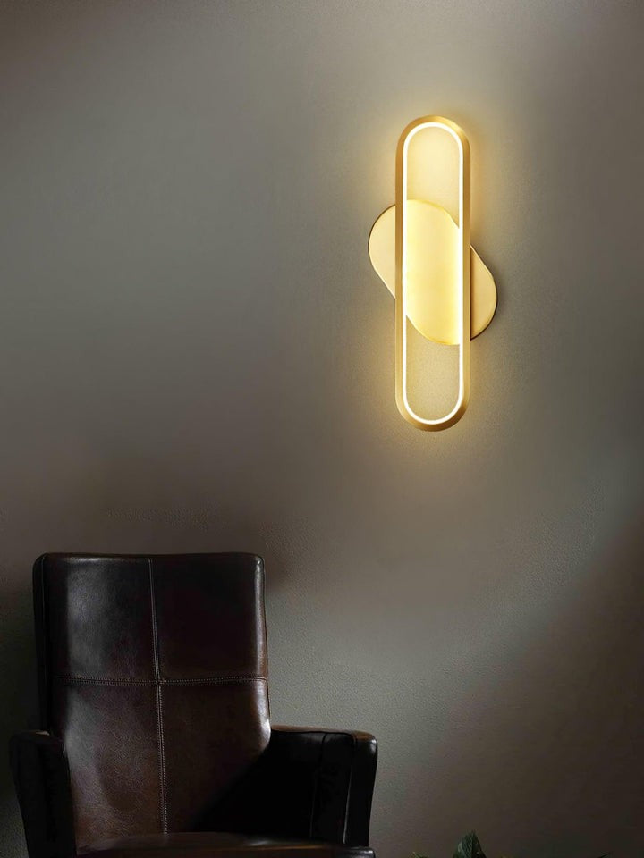 Oval LED Wall Sconce with 4-Way Ambient Lighting