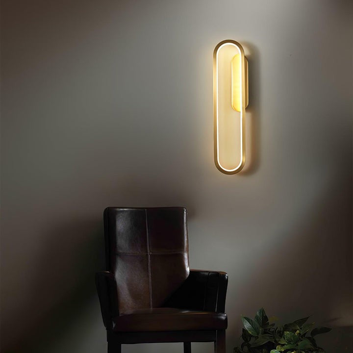 Oval LED Wall Sconce with 4-Way Ambient Lighting