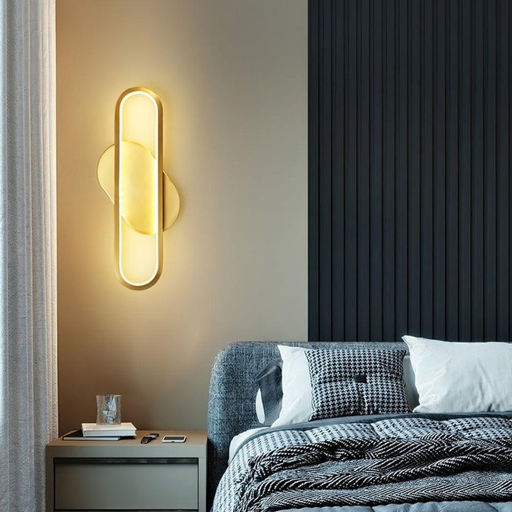 Oval LED Wall Sconce with 4-Way Ambient Lighting