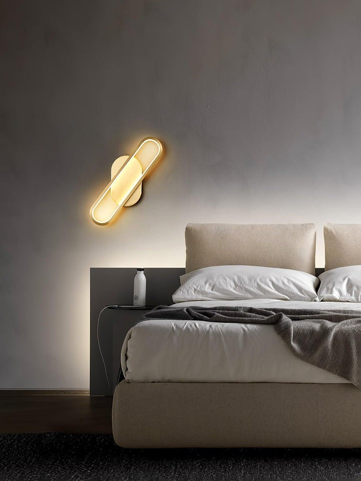 Oval LED Wall Sconce with 4-Way Ambient Lighting