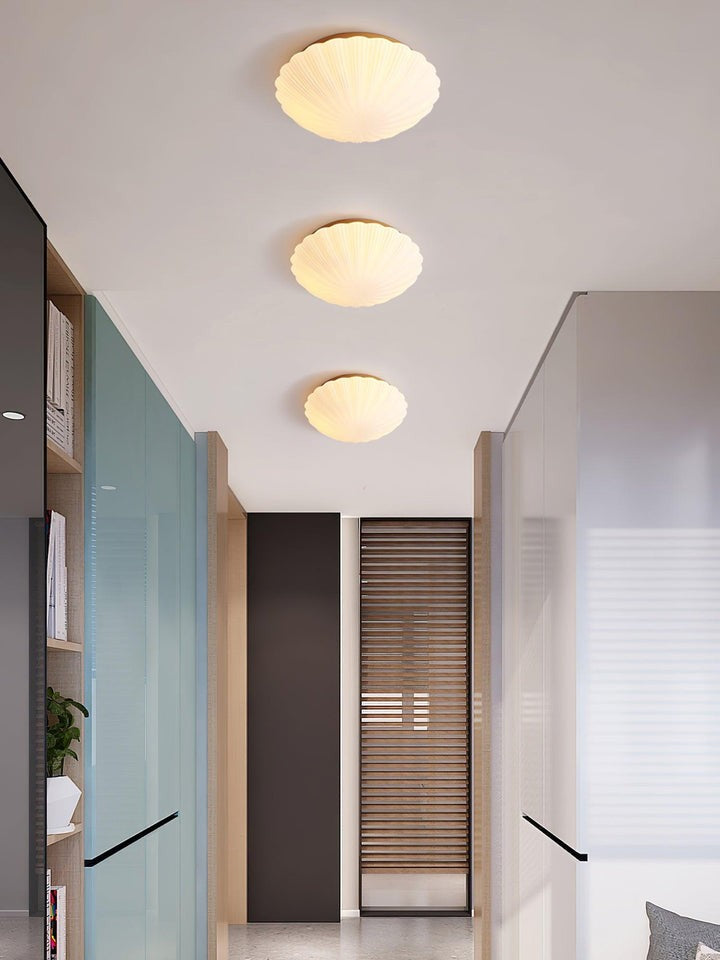 Pearl Seashell LED Flush Mount Ceiling Light