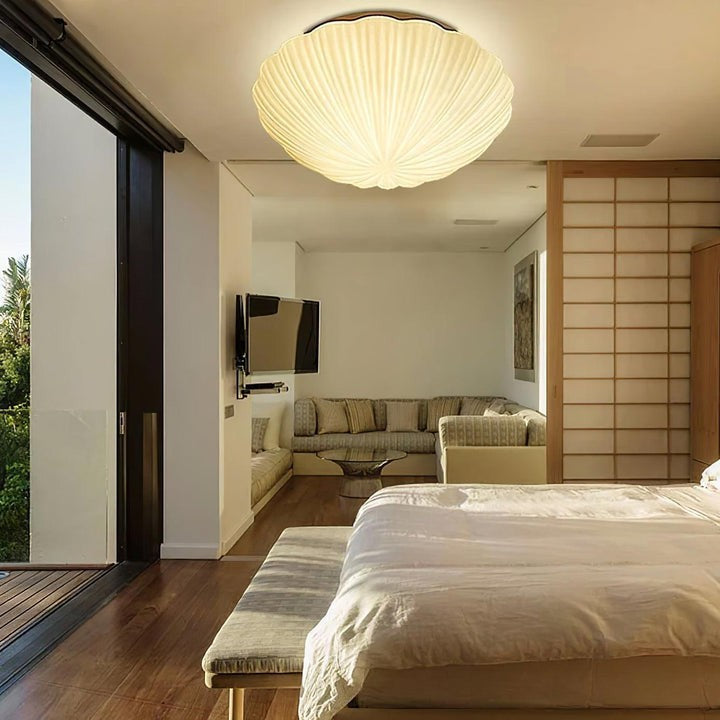 Pearl Seashell LED Flush Mount Ceiling Light