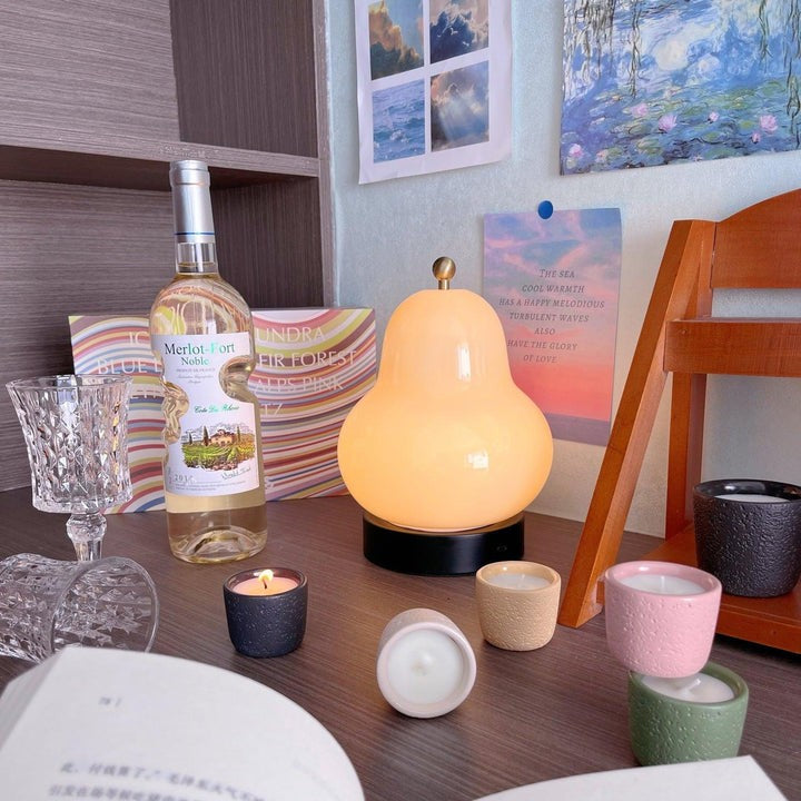 Pear-Shaped LED Table Lamp with Touch Control for Ambient Lighting