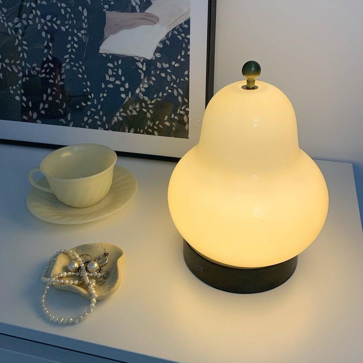 Pear-Shaped LED Table Lamp with Touch Control for Ambient Lighting