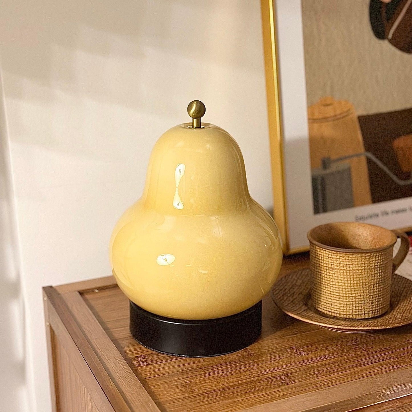 Pear-Shaped LED Table Lamp with Touch Control for Ambient Lighting