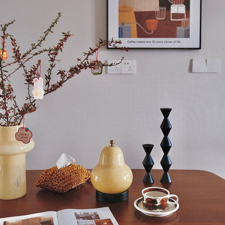 Pear-Shaped LED Table Lamp with Touch Control for Ambient Lighting