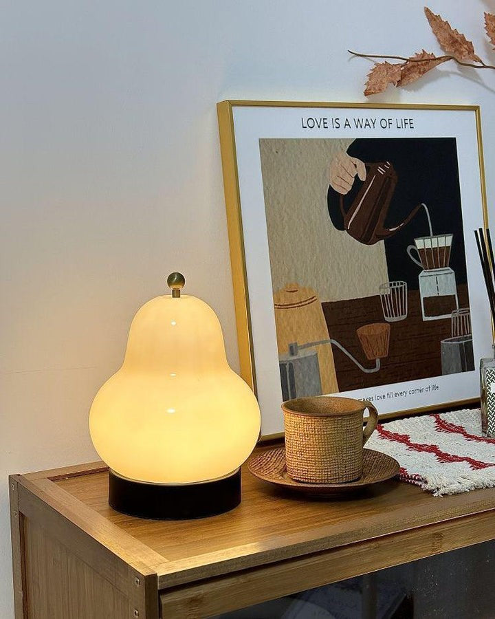 Pear-Shaped LED Table Lamp with Touch Control for Ambient Lighting