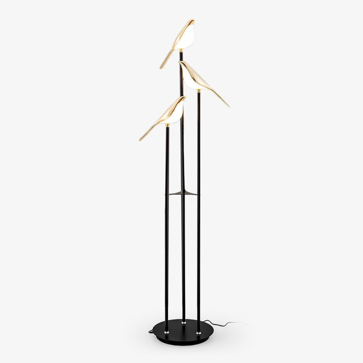Perch LED Floor Lamp with Magpie Silhouette