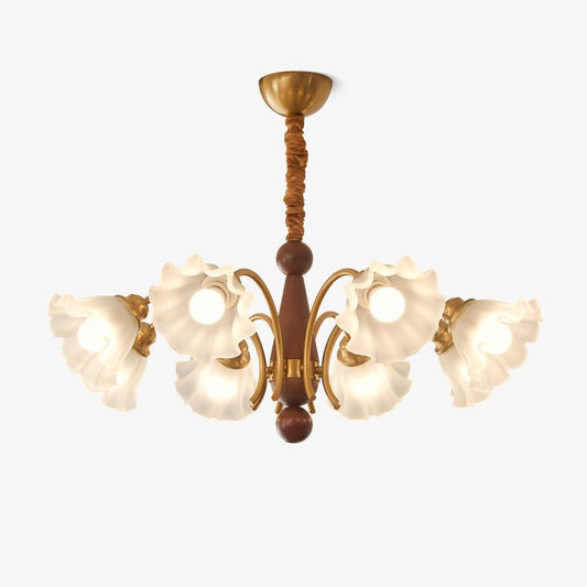 Petal-Inspired Glass Pendant Chandelier