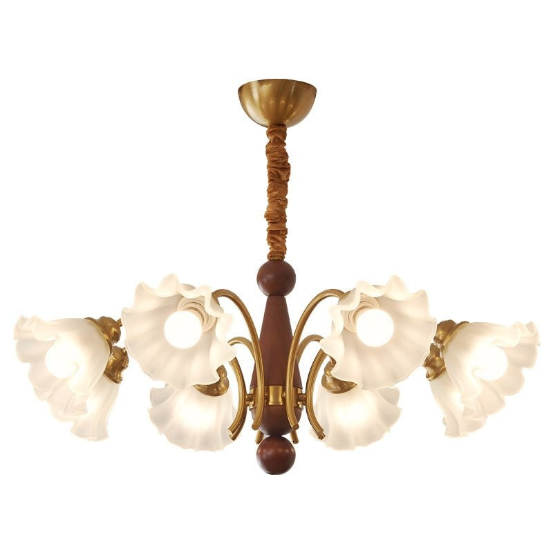 Petal-Inspired Glass Pendant Chandelier