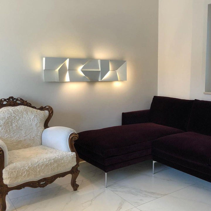 Rechargeable LED Aluminum Wall Sconce in Matte White