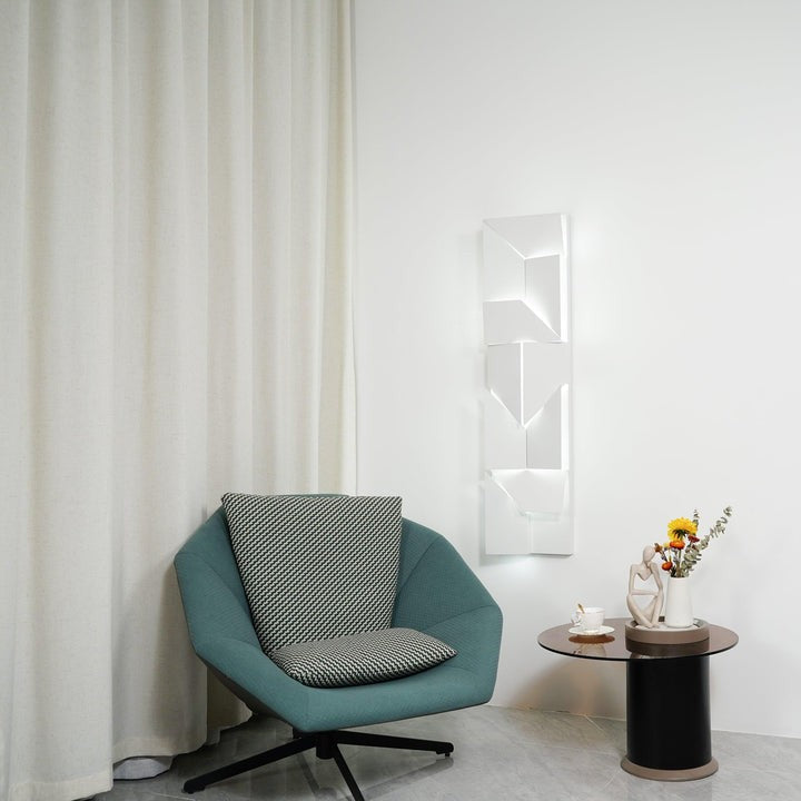 Rechargeable LED Aluminum Wall Sconce in Matte White