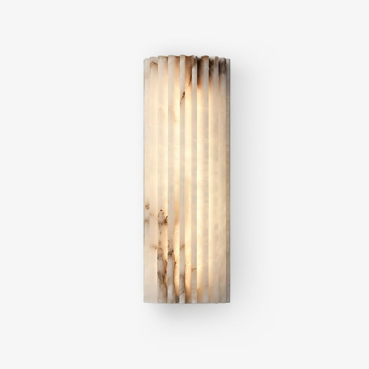 Ribbed Alabaster LED Wall Sconce