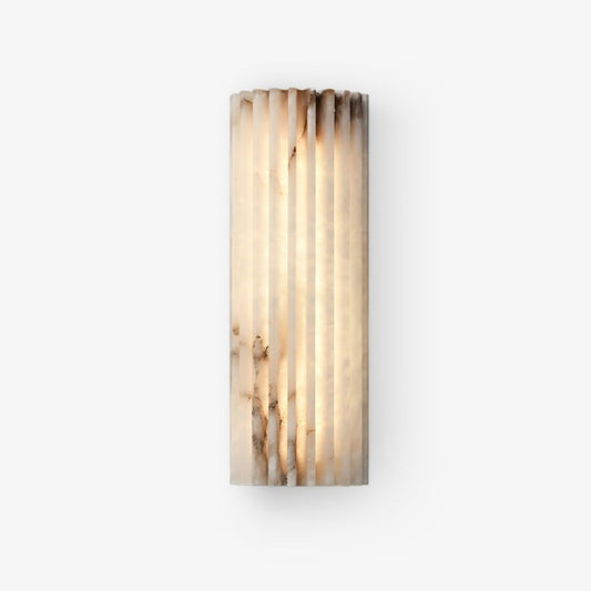 Ribbed Alabaster LED Wall Sconce