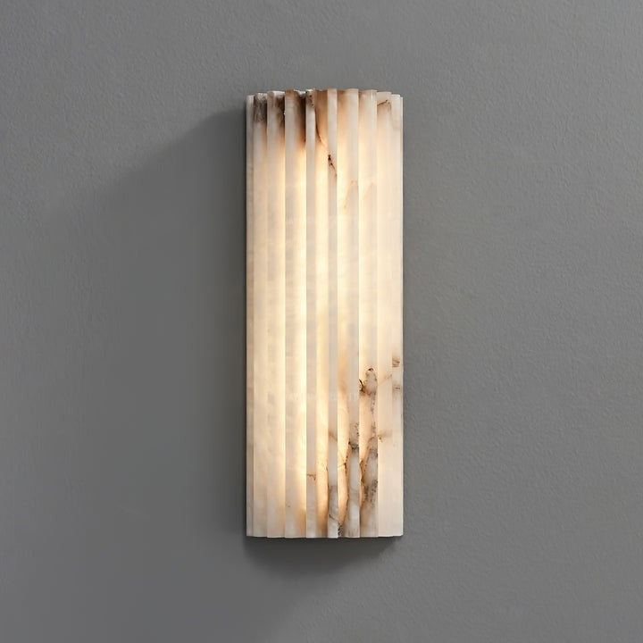 Ribbed Alabaster LED Wall Sconce