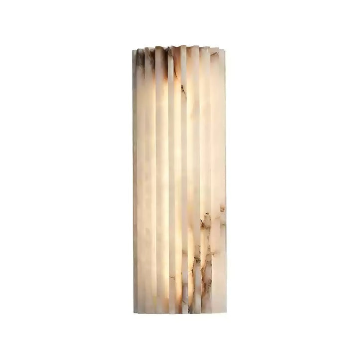 Ribbed Alabaster LED Wall Sconce