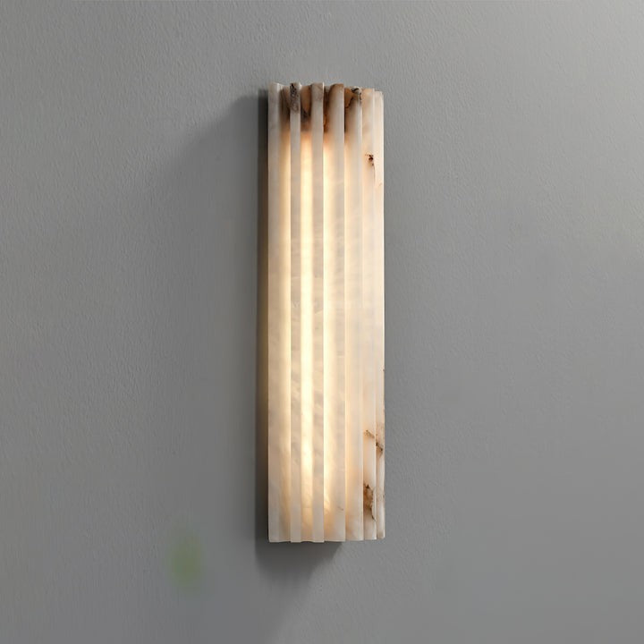 Ribbed Alabaster LED Wall Sconce