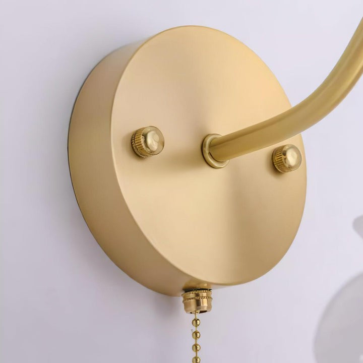 Rose-Inspired Brass Wall Sconce